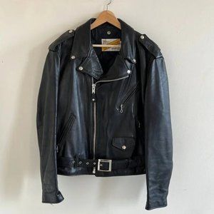 Mens Classic Perfecto Leather Motorcycle Jacket by Schott NYC